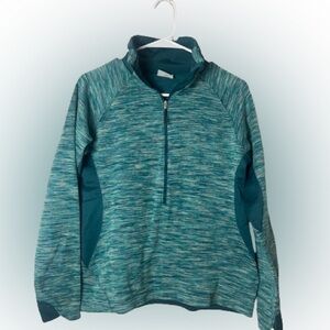 Columbia, women’s M, blue and green quarter zip